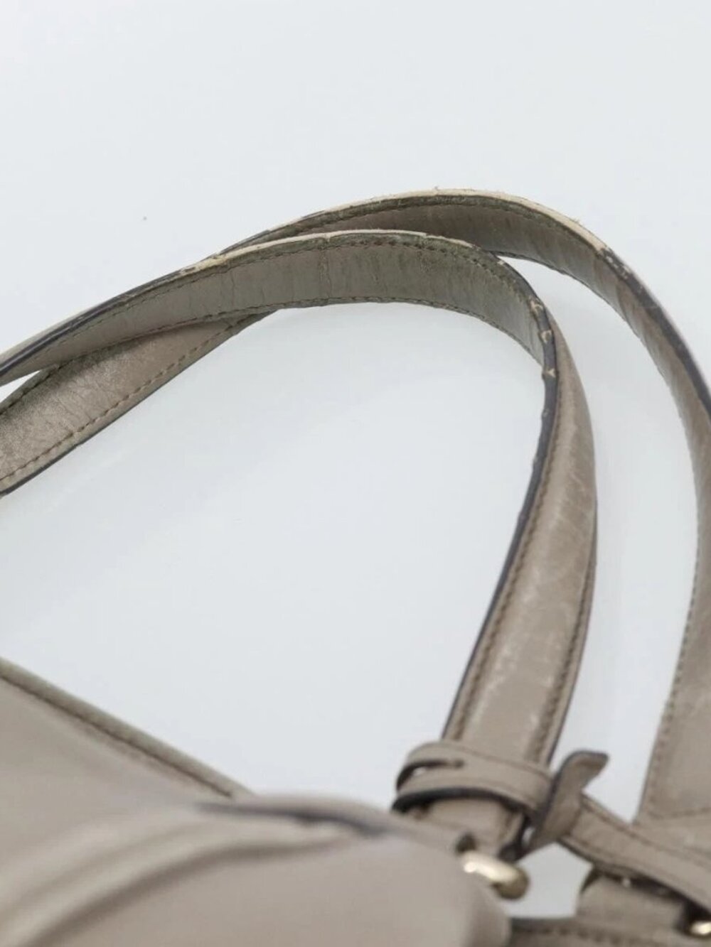 GUCCI Soho Hand Bag Leather Gray Gold 282309 Auth ep14702 - Picture 9 of 16